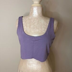 NAKED WARDROBE Lavender Cropped Tank Sz 3X‎ NWT (A0038 B3)